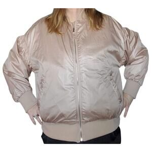 NWOT Old Navy Size 2X Oversized Short Water-Resistant Bomber Jacket in Tiramisu